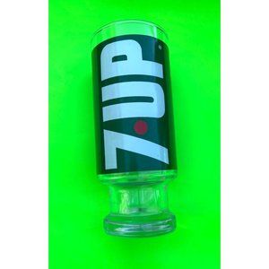Vintage 7up The Uncola Collectable Glass Tumbler Wet & Wild Man Cave Barware!